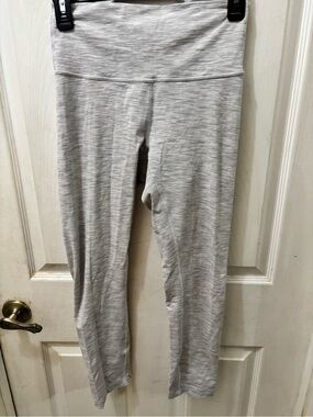 lululemon athletica Heathered Light Gray Leggings